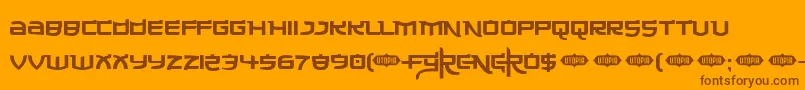 Made ffy Font – Brown Fonts on Orange Background