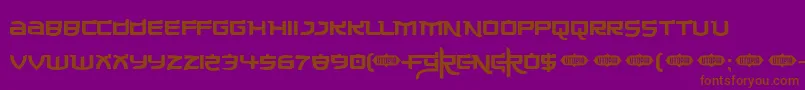 Made ffy-Schriftart – Braune Schriften auf violettem Hintergrund
