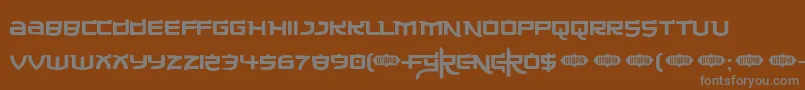 フォントMade ffy – 茶色の背景に灰色の文字
