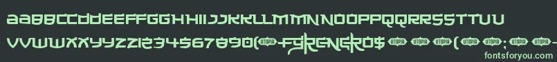 フォントMade ffy – 黒い背景に緑の文字