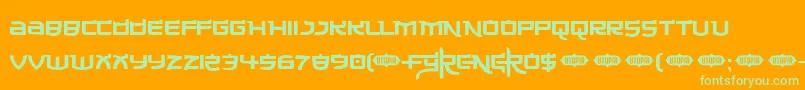 フォントMade ffy – オレンジの背景に緑のフォント