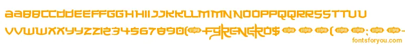 Made ffy-Schriftart – Orangefarbene Schriften auf weißem Hintergrund
