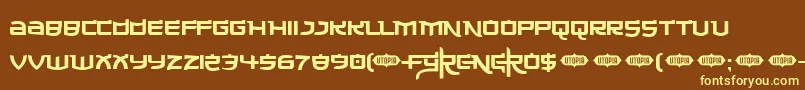 Шрифт Made ffy – жёлтые шрифты на коричневом фоне