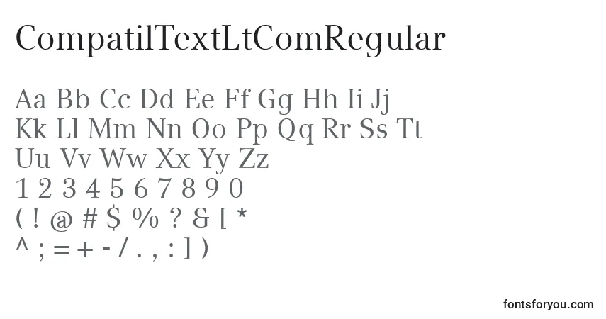 Шрифт CompatilTextLtComRegular – алфавит, цифры, специальные символы