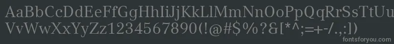 Шрифт CompatilTextLtComRegular – серые шрифты на чёрном фоне
