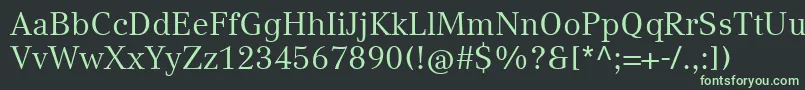 フォントCompatilTextLtComRegular – 黒い背景に緑の文字