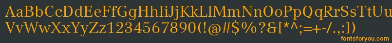 Шрифт CompatilTextLtComRegular – оранжевые шрифты на чёрном фоне
