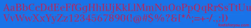 CompatilTextLtComRegular Font – Red Fonts on Blue Background