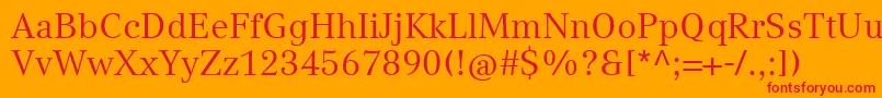 フォントCompatilTextLtComRegular – オレンジの背景に赤い文字