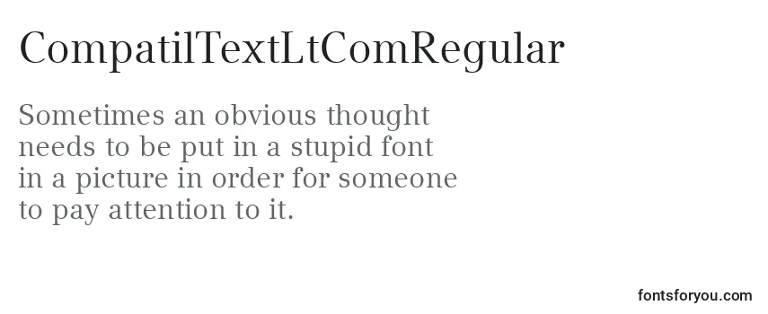 Шрифт CompatilTextLtComRegular