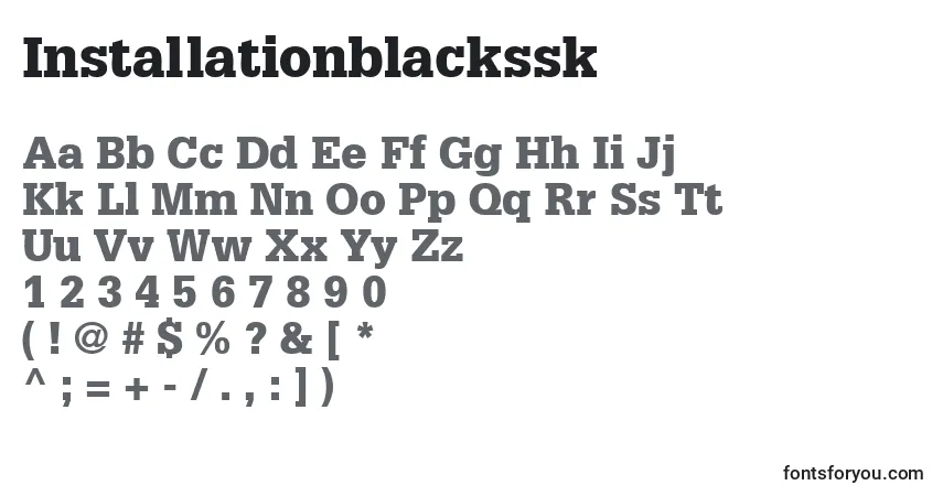 Installationblackssk-fontti – aakkoset, numerot, erikoismerkit