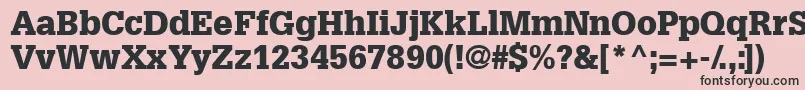 Installationblackssk Font – Black Fonts on Pink Background