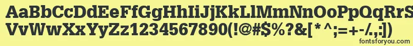 Installationblackssk Font – Black Fonts on Yellow Background