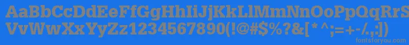 Installationblackssk Font – Gray Fonts on Blue Background