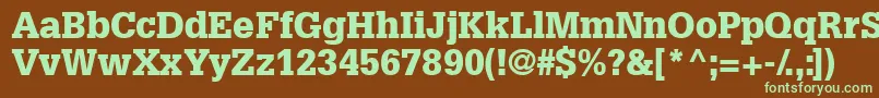 Installationblackssk Font – Green Fonts on Brown Background