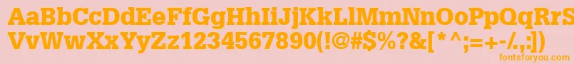 Installationblackssk Font – Orange Fonts on Pink Background