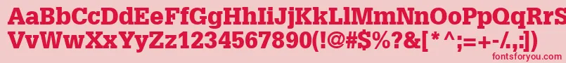 Installationblackssk Font – Red Fonts on Pink Background