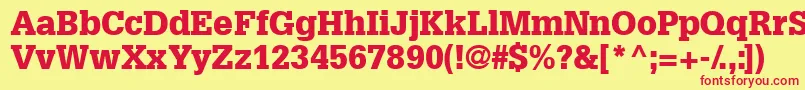 Installationblackssk Font – Red Fonts on Yellow Background