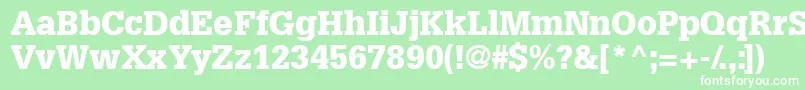 Installationblackssk Font – White Fonts on Green Background