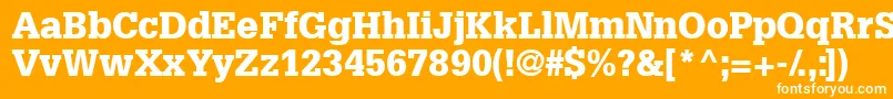 Installationblackssk Font – White Fonts on Orange Background