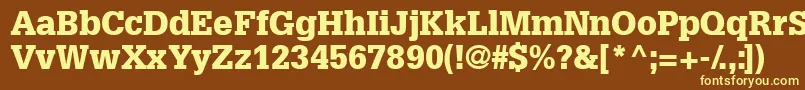 Installationblackssk Font – Yellow Fonts on Brown Background