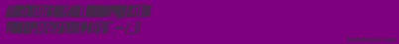 Шрифт Devilsummonercondital – чёрные шрифты на фиолетовом фоне