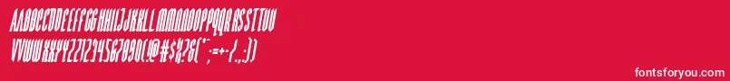 Fonte Devilsummonercondital – fontes brancas em um fundo vermelho