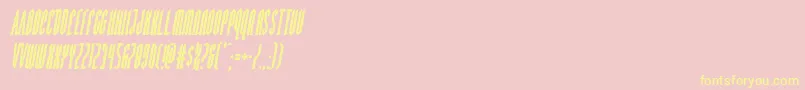 Devilsummonercondital Font – Yellow Fonts on Pink Background