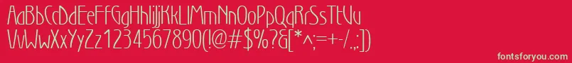 Wnl Font – Green Fonts on Red Background