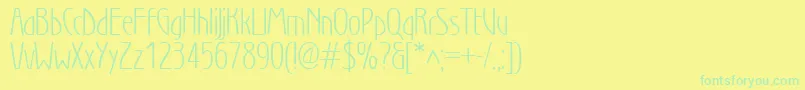 Wnl Font – Green Fonts on Yellow Background