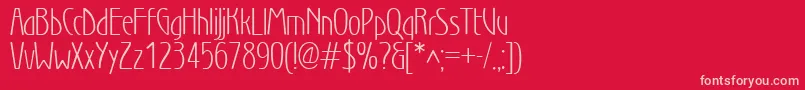 Wnl Font – Pink Fonts on Red Background