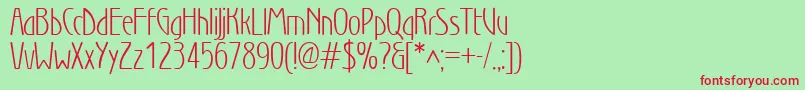 Wnl Font – Red Fonts on Green Background