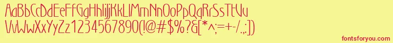 Wnl Font – Red Fonts on Yellow Background