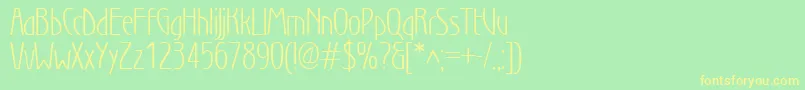 Wnl Font – Yellow Fonts on Green Background