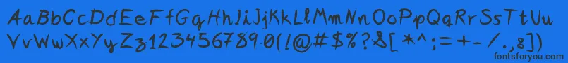 Ideasandapps Font – Black Fonts on Blue Background