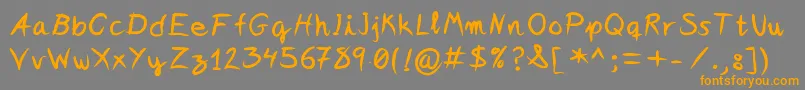 Ideasandapps Font – Orange Fonts on Gray Background