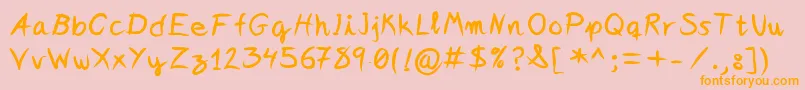 Ideasandapps Font – Orange Fonts on Pink Background