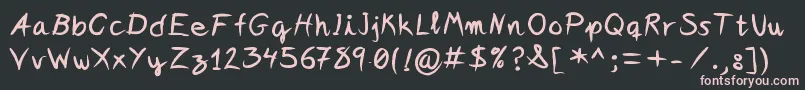 Ideasandapps Font – Pink Fonts on Black Background