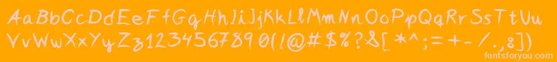 Ideasandapps Font – Pink Fonts on Orange Background