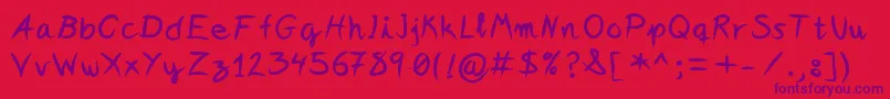 Ideasandapps Font – Purple Fonts on Red Background