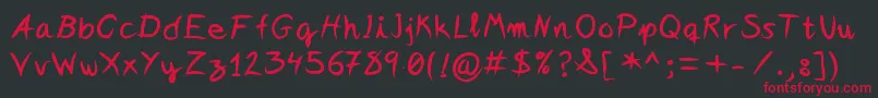 Ideasandapps Font – Red Fonts on Black Background