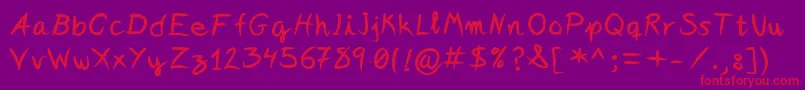 Ideasandapps Font – Red Fonts on Purple Background