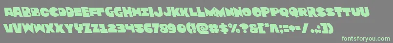 Zounderkiteleft Font – Green Fonts on Gray Background
