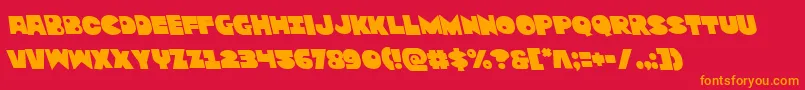 Zounderkiteleft Font – Orange Fonts on Red Background