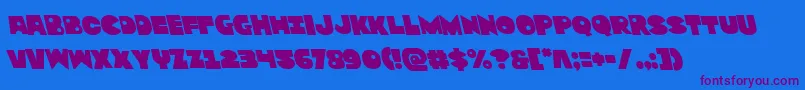 Zounderkiteleft Font – Purple Fonts on Blue Background