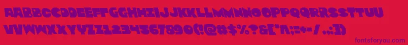 Zounderkiteleft Font – Purple Fonts on Red Background