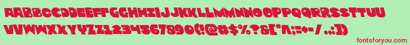 Zounderkiteleft Font – Red Fonts on Green Background