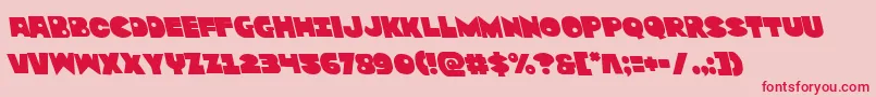 Zounderkiteleft Font – Red Fonts on Pink Background