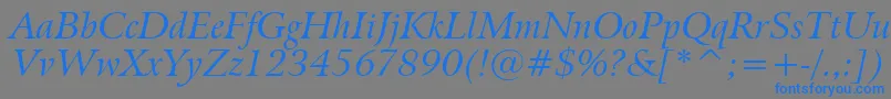 BitstreamArrusItalicBt Font – Blue Fonts on Gray Background