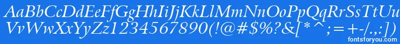 BitstreamArrusItalicBt Font – White Fonts on Blue Background